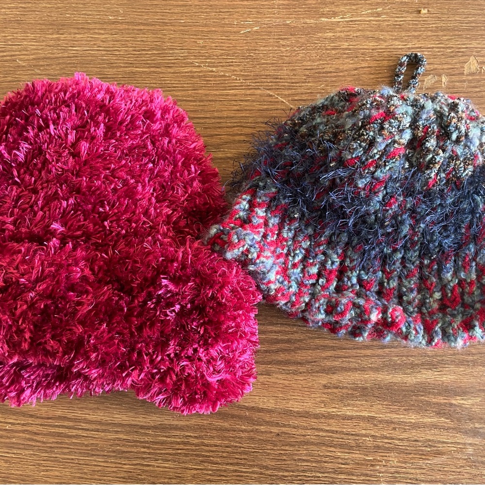 AND Red Fluffy Hat